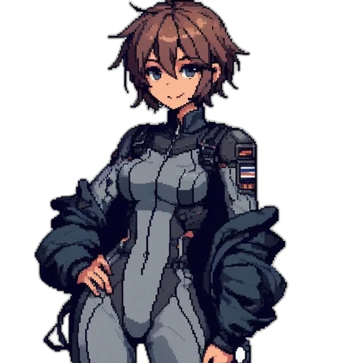 robot, jacket, dress, weapon transparent PNG cut-out