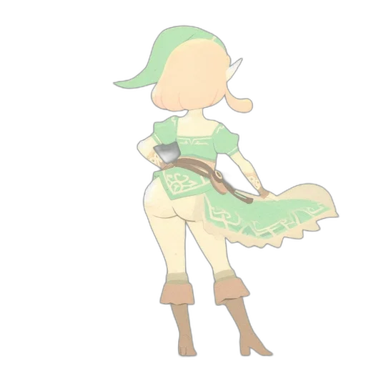 dress, staff, weapon, hat transparent PNG cut-out