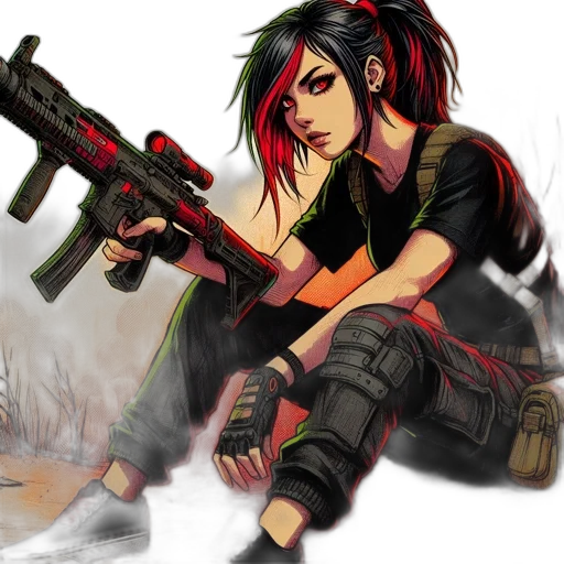 weapon, concept art, comic book art, pixel art transparent PNG cut-out