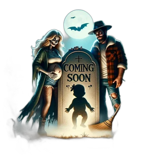 concept art, fantasy art, comic book art, creepy transparent PNG cut-out