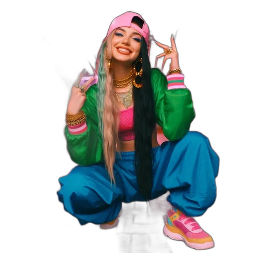jacket, hat, jewelry, vaporwave transparent PNG cut-out