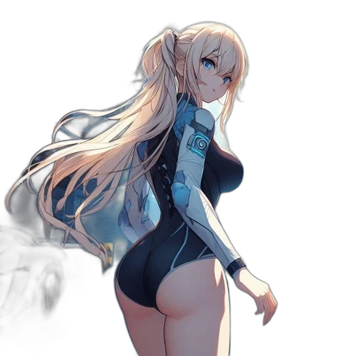 dress, jacket, staff, robot transparent PNG cut-out