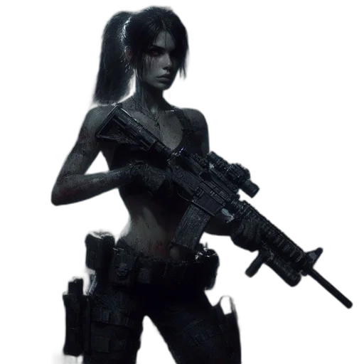 weapon, staff, concept art, cyberpunk transparent PNG cut-out