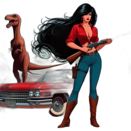 car, concept art, comic book art, fantasy art transparent PNG cut-out