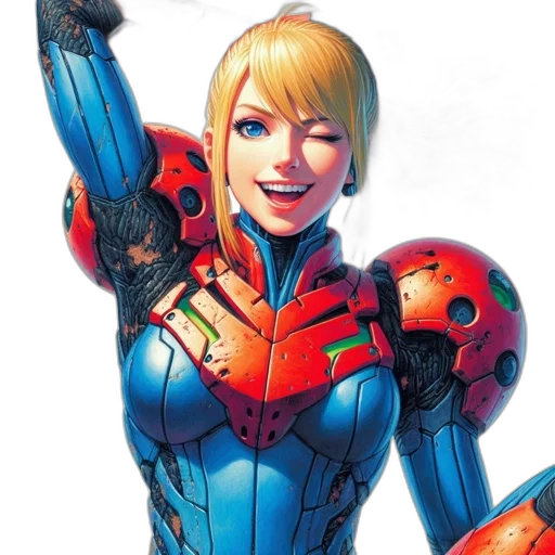 robot, comic book art, concept art, 3d render transparent PNG cut-out