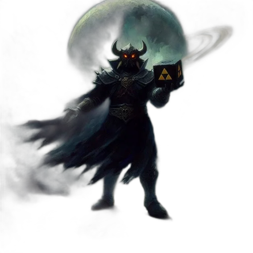 mask, dragon, staff, creature transparent PNG cut-out