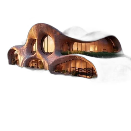 building, furniture, 3d render, concept art transparent PNG cut-out