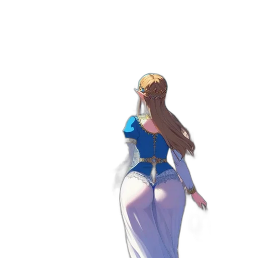 dress, crown, staff, weapon transparent PNG cut-out