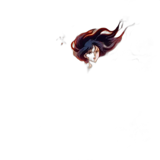hair, creature, weapon, staff transparent PNG cut-out