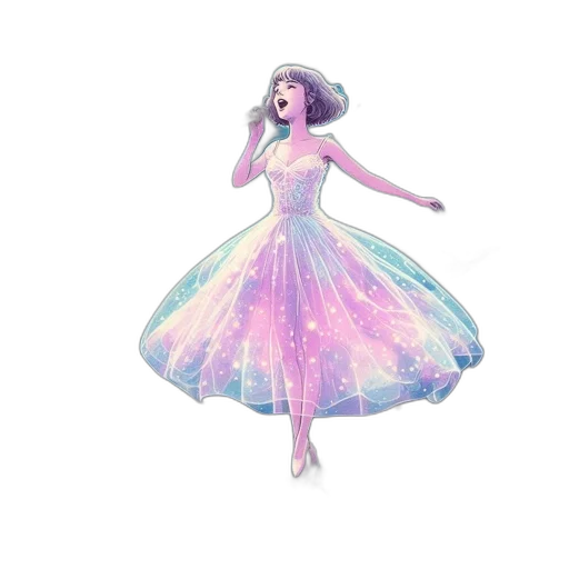 dress, concept art, cartoon, fantasy art transparent PNG cut-out