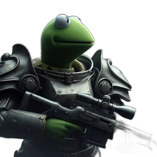 robot, weapon, 3d render, concept art transparent PNG cut-out