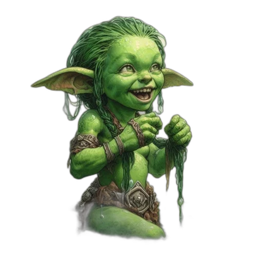 staff, face, creature, fantasy art transparent PNG cut-out