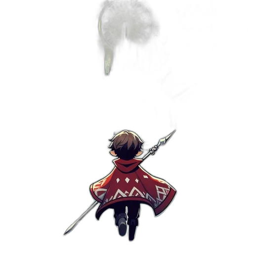 sword, weapon, staff, jacket transparent PNG cut-out