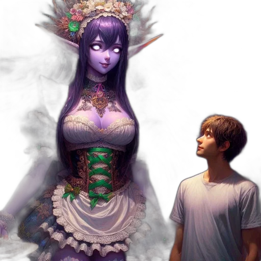 fantasy art, concept art, 3d render, pixel art transparent PNG cut-out