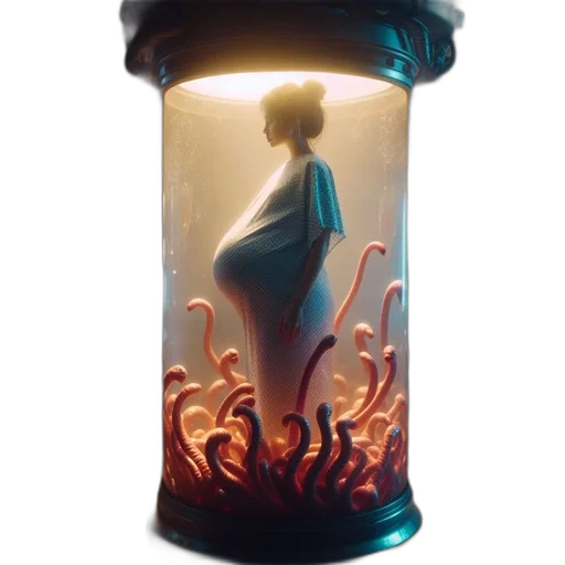 bottle, dress, creature, concept art transparent PNG cut-out