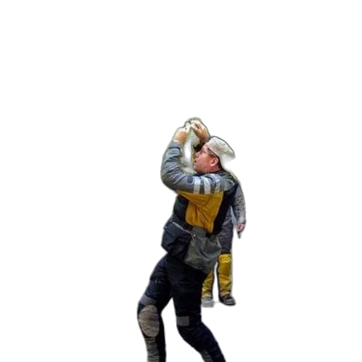 jacket, staff, mask, weapon transparent PNG cut-out