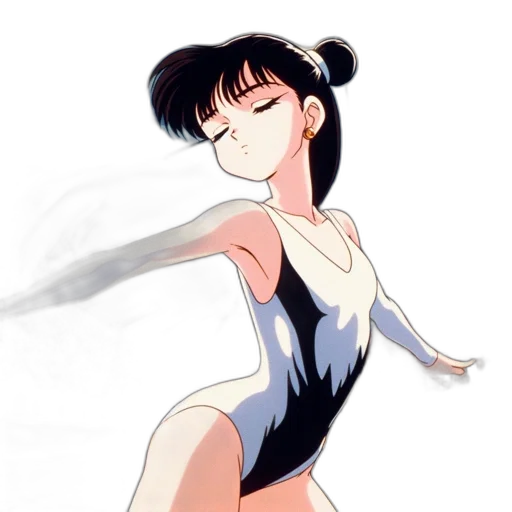dress, staff, anime, cartoon transparent PNG cut-out