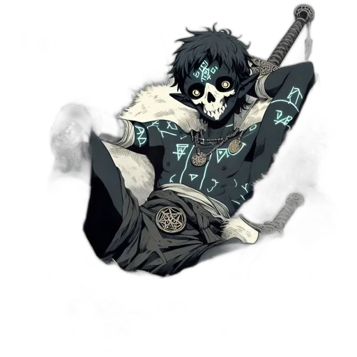 weapon, sword, mask, staff transparent PNG cut-out
