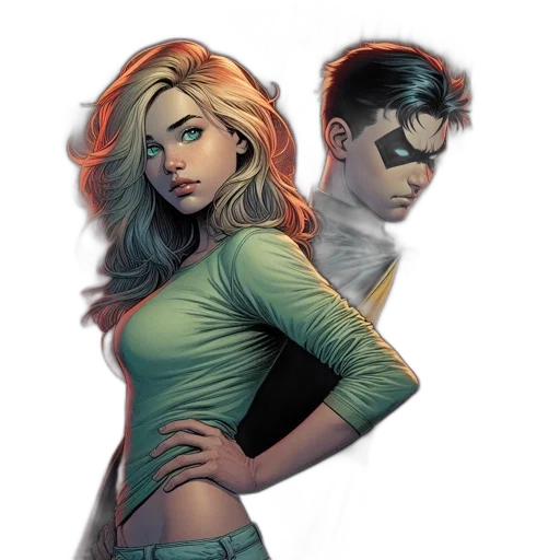 comic book art, concept art, fantasy art, cartoon transparent PNG cut-out