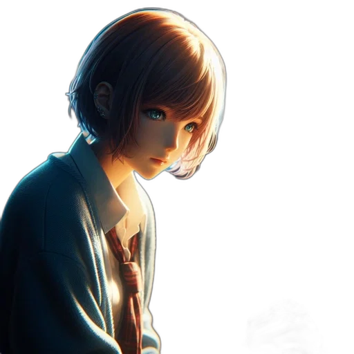 face, jacket, staff, robot transparent PNG cut-out