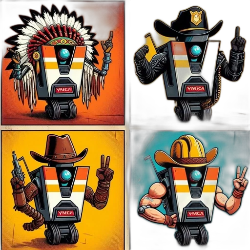 robot, weapon, hat, concept art transparent PNG cut-out