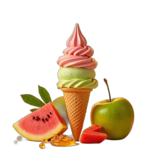 food, hat, staff, 3d render transparent PNG cut-out
