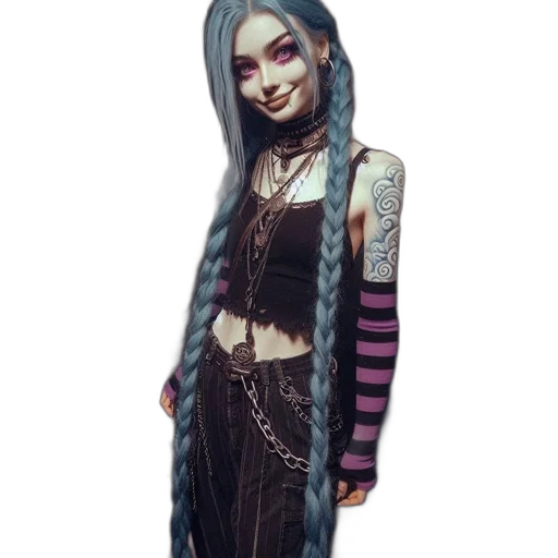 dress, jewelry, staff, robot transparent PNG cut-out