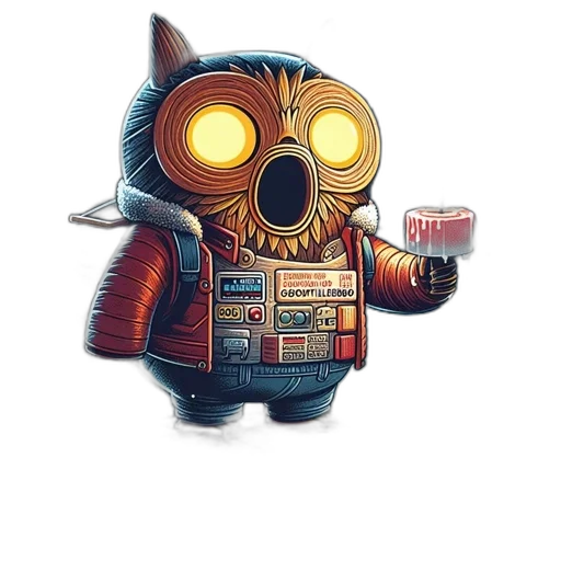 robot, cyberpunk, pixel art, concept art transparent PNG cut-out