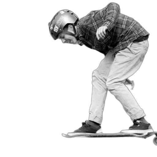staff, jacket, photorealistic, skateboarder transparent PNG cut-out
