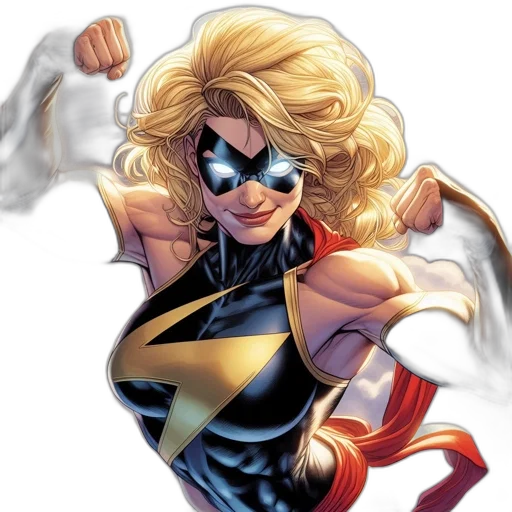 comic book art, concept art, female, superhero transparent PNG cut-out