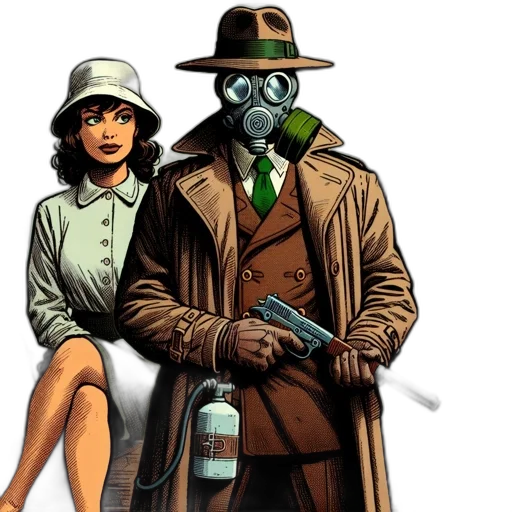 robot, mask, comic book art, concept art transparent PNG cut-out