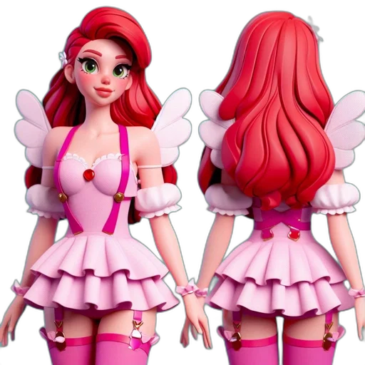 dress, 3d render, concept art, fantasy art transparent PNG cut-out