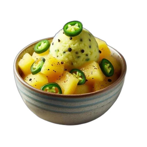 food, crown, photorealistic, 3d render transparent PNG cut-out