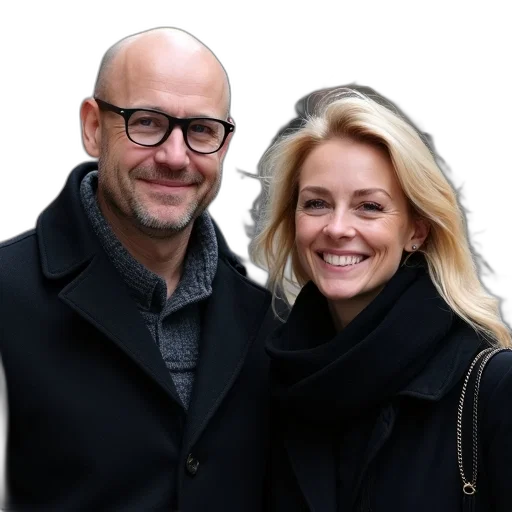 jacket, staff, man, bald transparent PNG cut-out