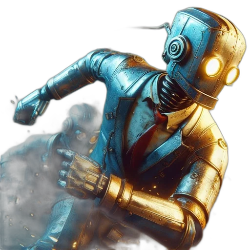 robot, mask, concept art, comic book art transparent PNG cut-out