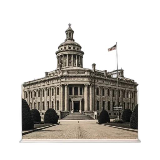 building, staff, crown, dress transparent PNG cut-out