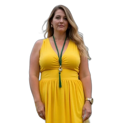 dress, staff, jewelry, golden transparent PNG cut-out