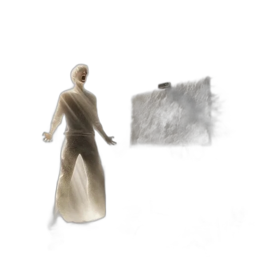 dress, robot, staff, creature transparent PNG cut-out
