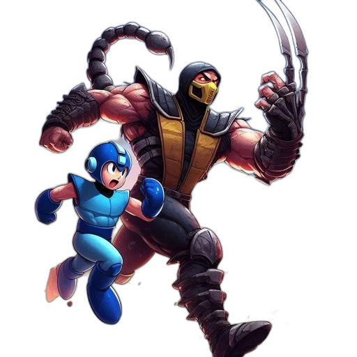 concept art, comic book art, pixel art, 3d render transparent PNG cut-out
