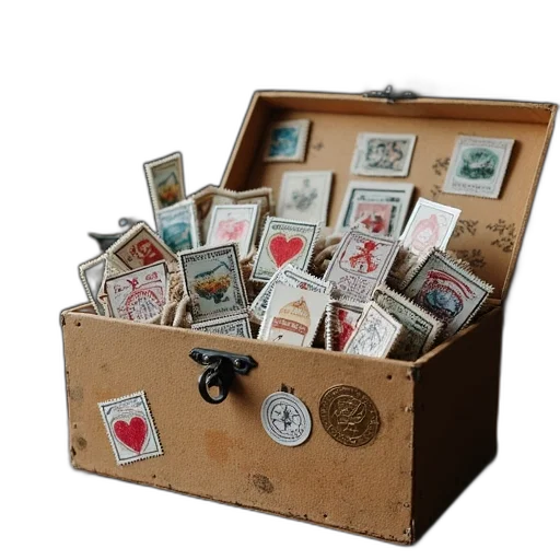open, tote, box, filled transparent PNG cut-out