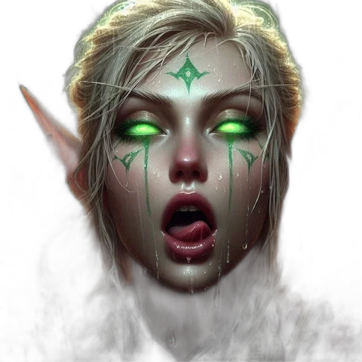 face, mask, creature, fantasy art transparent PNG cut-out