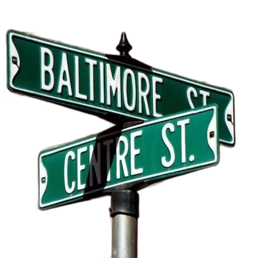 3d render, city street, green, street transparent PNG cut-out