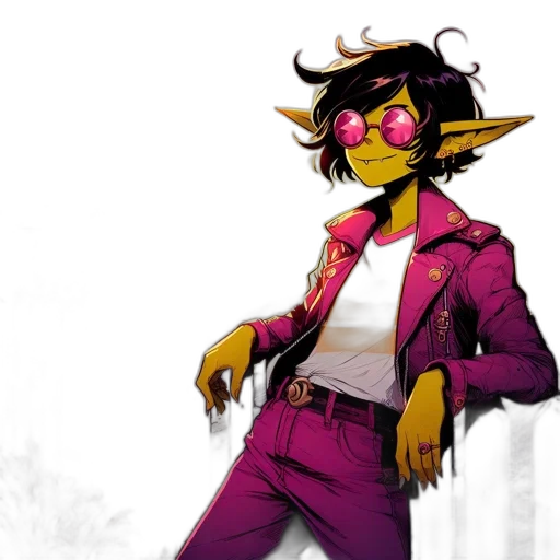 jacket, staff, concept art, comic book art transparent PNG cut-out