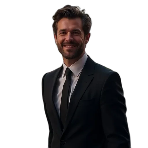 staff, jacket, face, hair transparent PNG cut-out