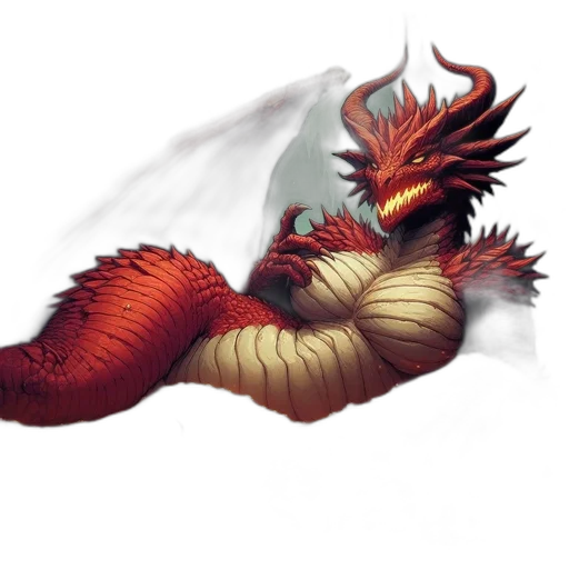 dragon, creature, staff, animal transparent PNG cut-out