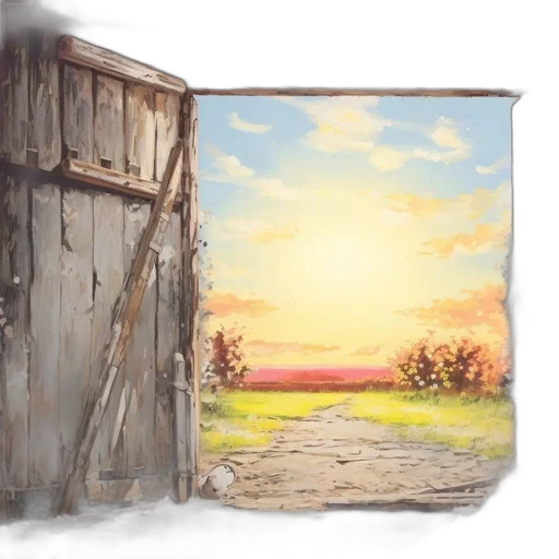 furniture, concept art, photorealistic, oil painting transparent PNG cut-out