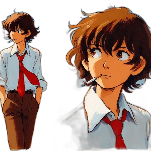 concept art, anime, comic book art, cartoon transparent PNG cut-out
