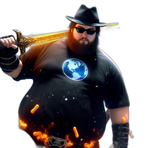 weapon, staff, sword, hat transparent PNG cut-out