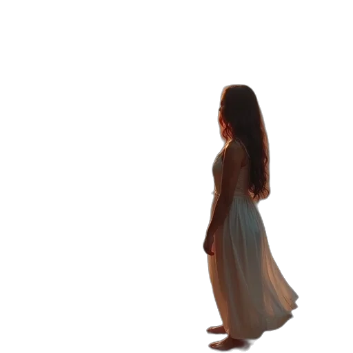 dress, hair, creature, mask transparent PNG cut-out