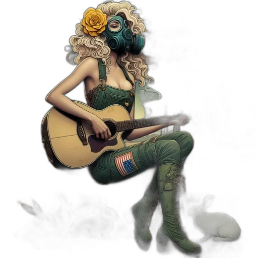 mask, robot, dress, flower transparent PNG cut-out